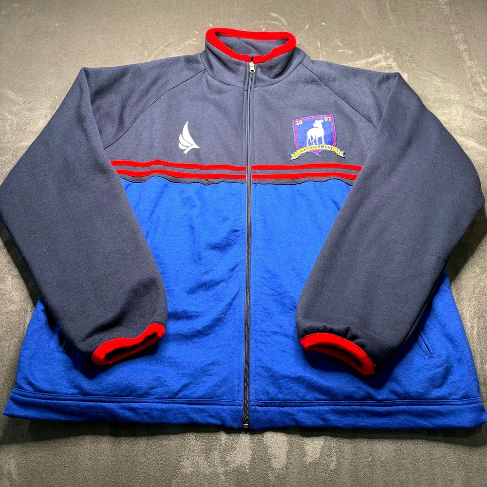 AFC Richmond Ted Lasso Track Jacket Mens XL Navy Red Embroidered Crest Soccer